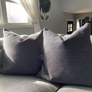SOLD—-not for purchase Gray tweed down pillows
